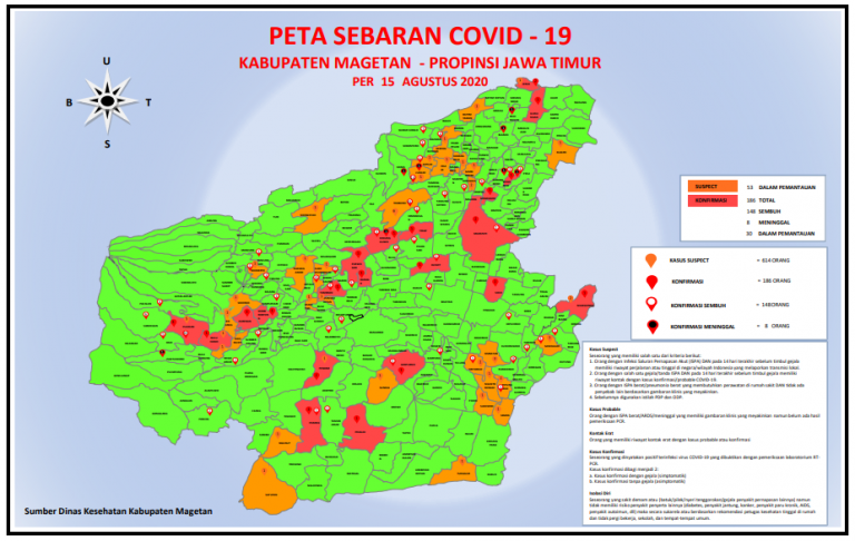 Update Peta Persebaran Covid-19 di Kabupaten Magetan, Per ...